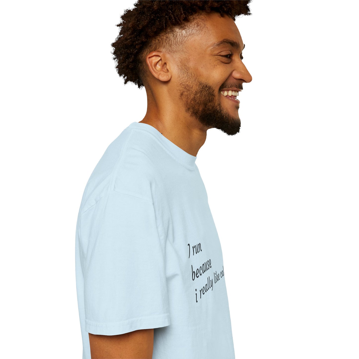 T-Shirt - I Run Because I Really Like Cake - Unisex Garment-Dyed Tee