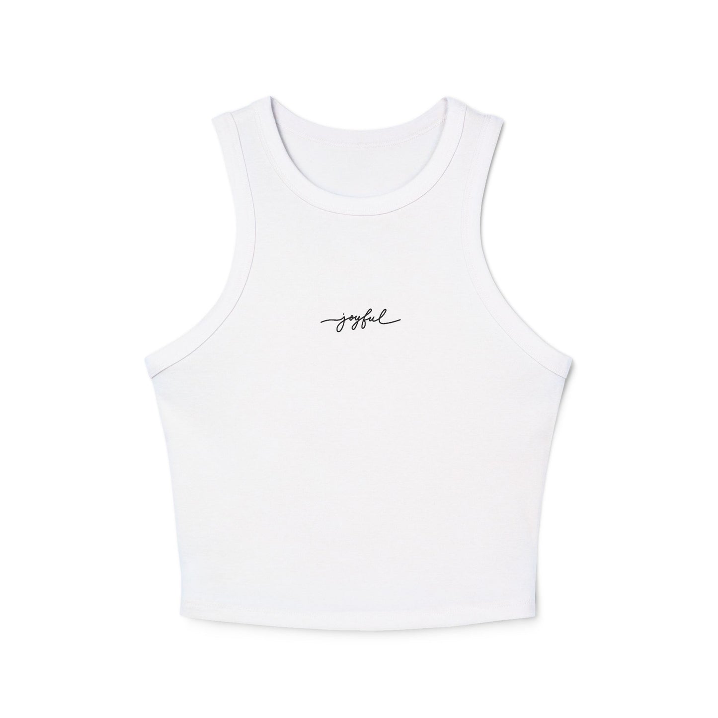 Racer Tank Top - Summer Essential with Joyful Word Printed