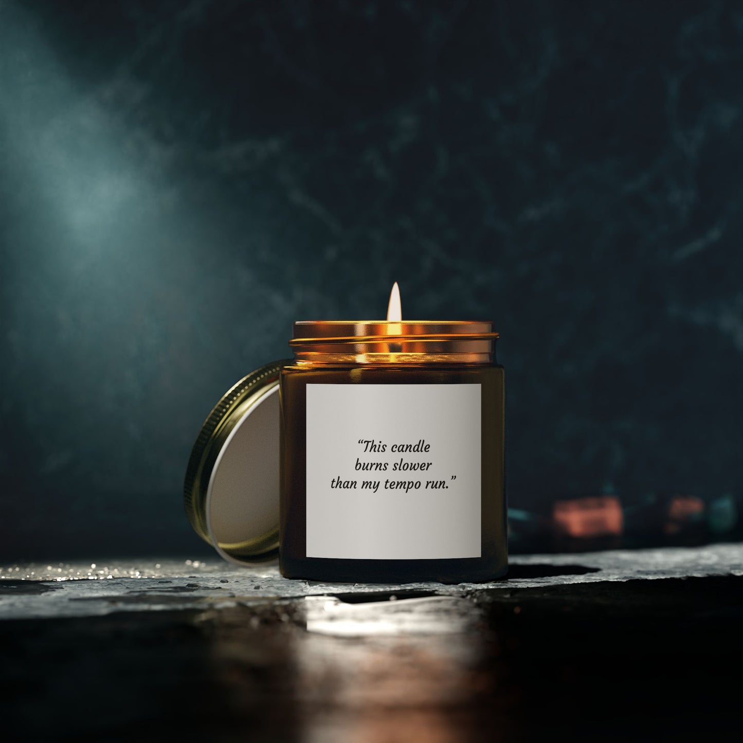 Candle Set, Coconut Apricot Wax, Marathon Training Theme