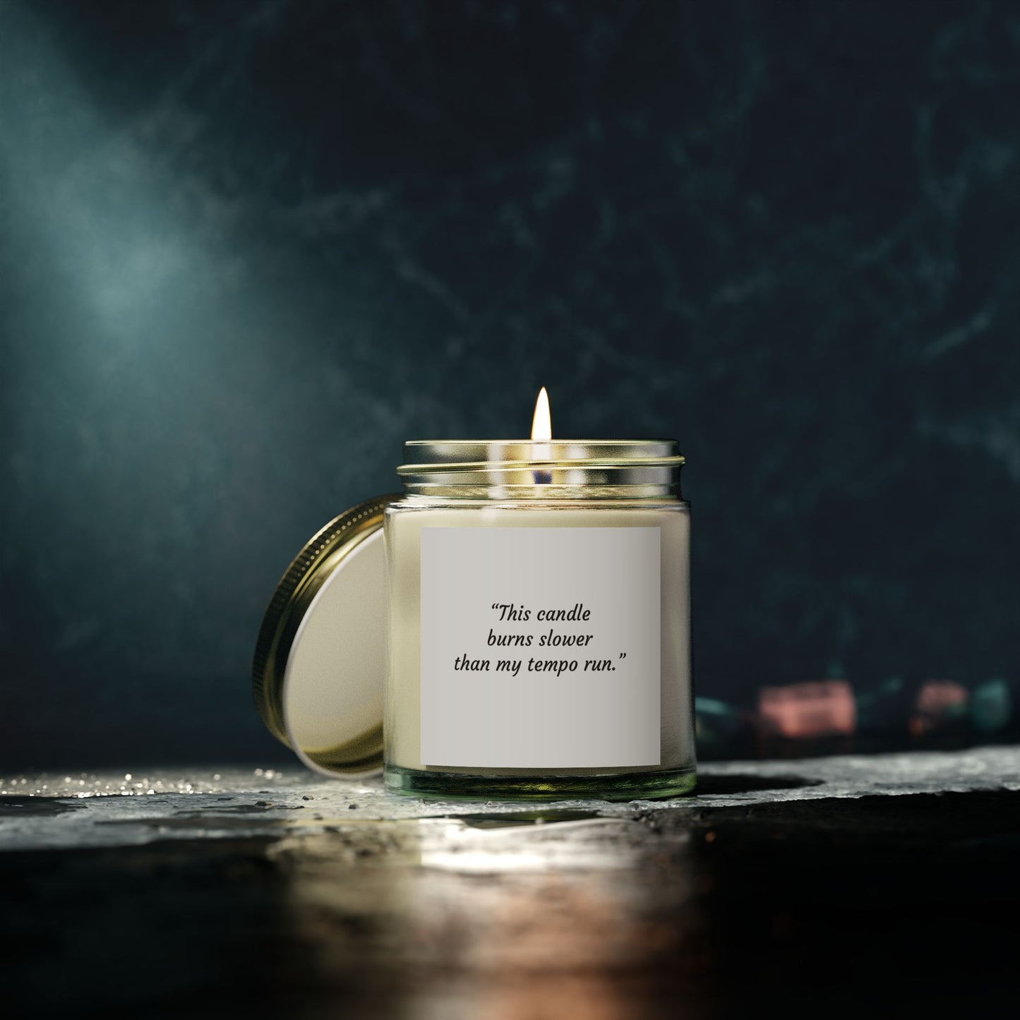 Candle Set, Coconut Apricot Wax, Marathon Training Theme