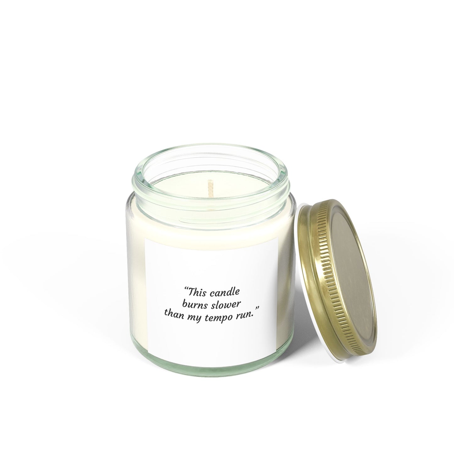 Candle Set, Coconut Apricot Wax, Marathon Training Theme