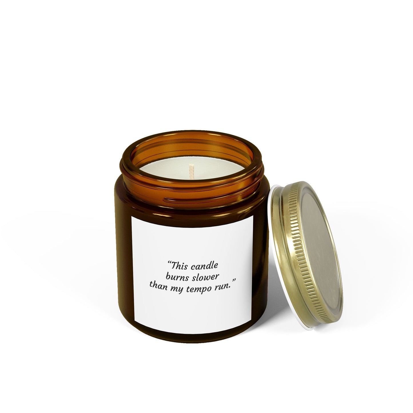 Candle Set, Coconut Apricot Wax, Marathon Training Theme