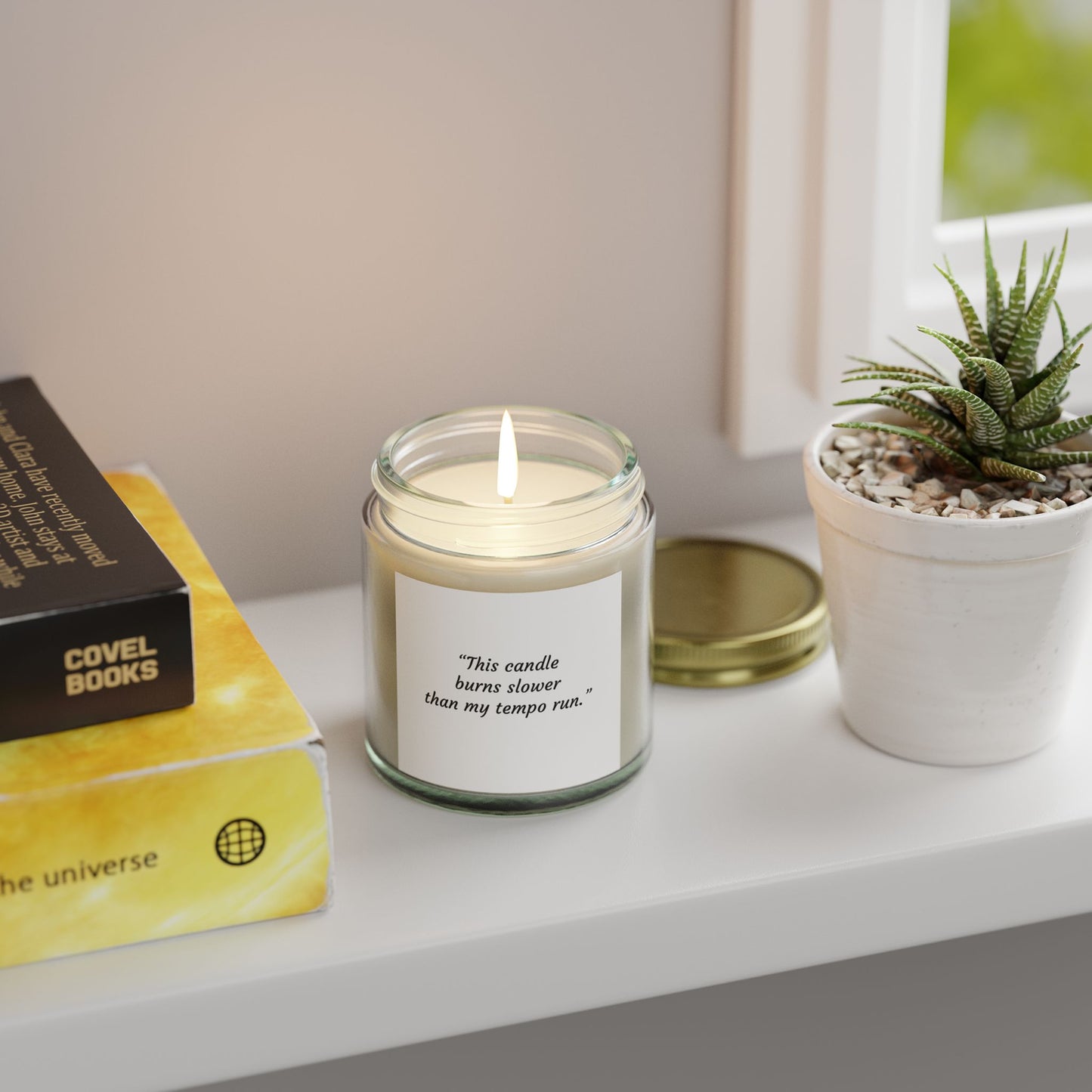 Candle Set, Coconut Apricot Wax, Marathon Training Theme