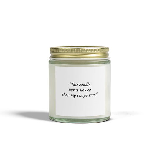 Candle Set, Coconut Apricot Wax, Marathon Training Theme